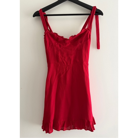 Reformation Dresses & Skirts - Reformation Christine Red Mini Dress Size 0